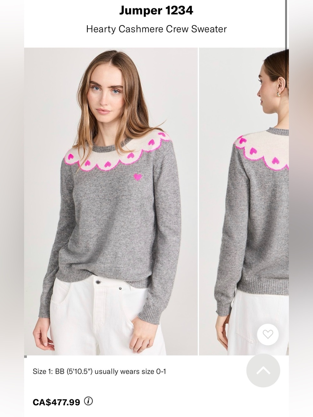 Jumper 1234 100% Cashmere Sweater